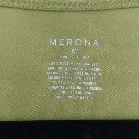 Merona tee shirt t shirt stretchy olive army green - Picture 4 of 7